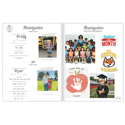 Classic Blue Gingham School Memory Journal