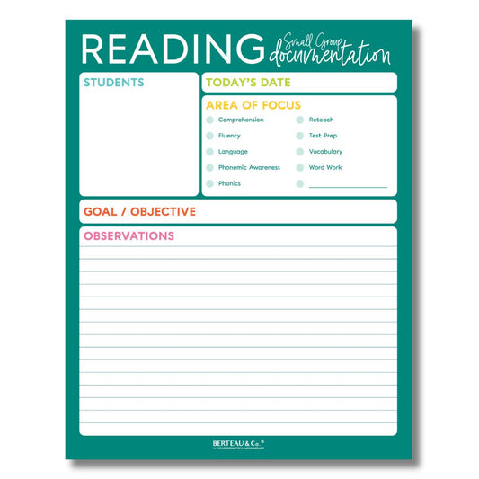Notepad - Small Group READING Documentation