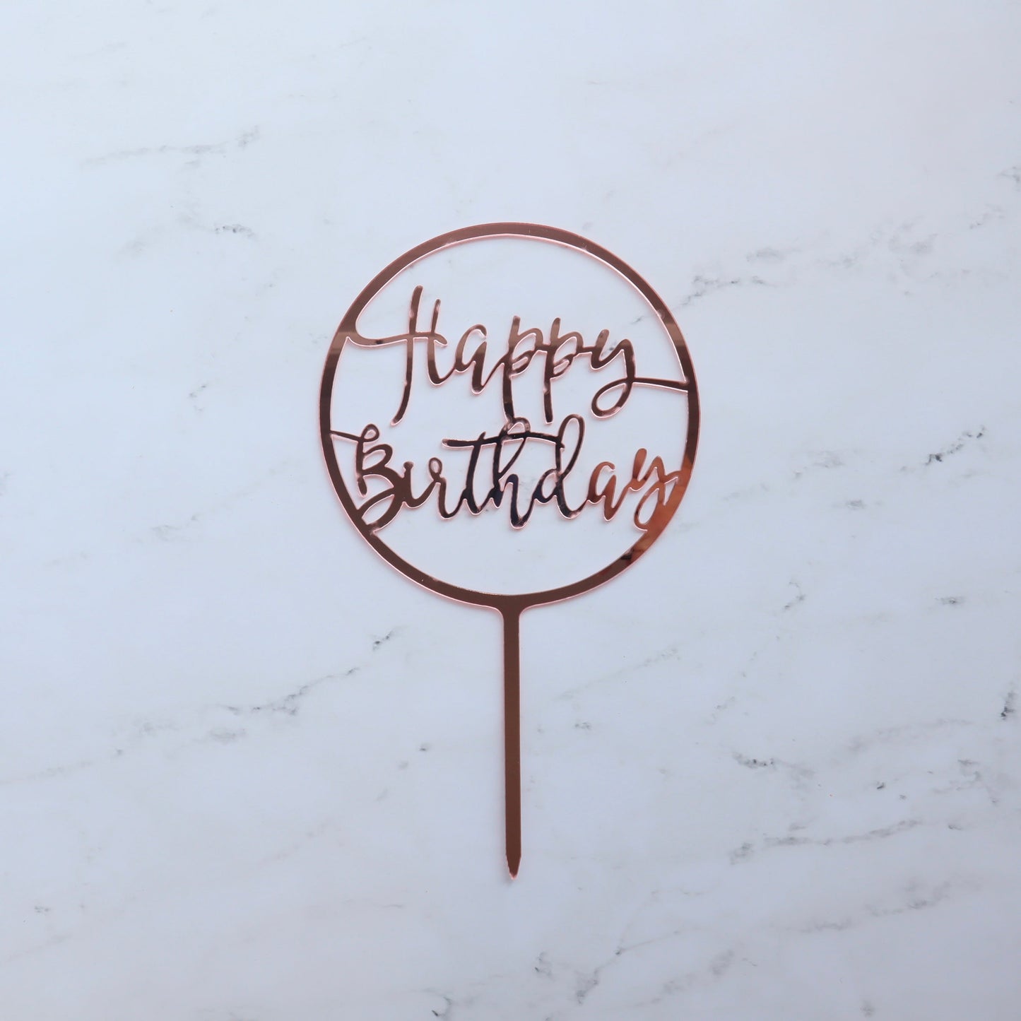 ROSE GOLD HAPPY BIRTHDAY CAKE TOPPER