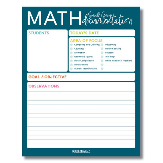 Notepad - Small Group MATH Documentation
