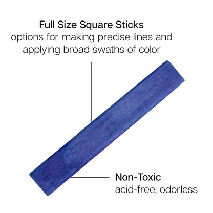 Square Chalk Pastels - 64 Colors