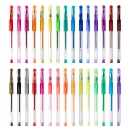 Gel Pens - Comfort Grip - 30 Glitter Colors