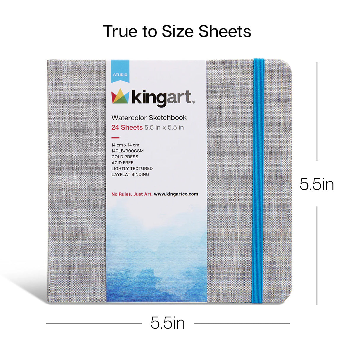 Hardcover Watercolor Sketchbook - 5.5” x 5.5” 140lb (300g) - 24 Sheets