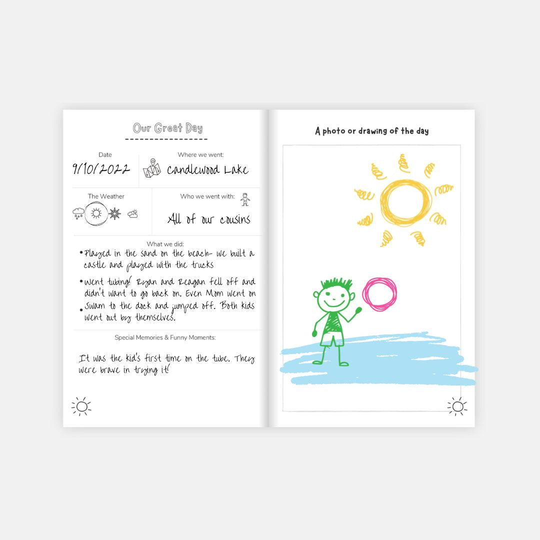 BUNDLE - Kids Great Day Blue Waves Journal + Color Together Markers