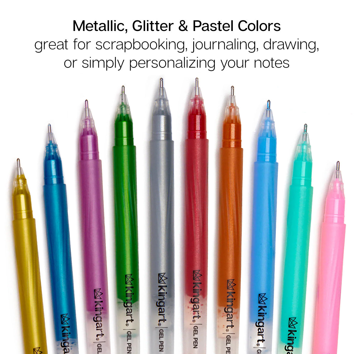 Gel Pens Variety Pack - Glitter, Metallic & Pastel Colors - 24 pc