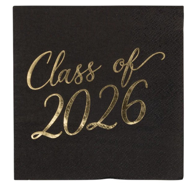 Foil Class of 2026 Cocktail Napkin