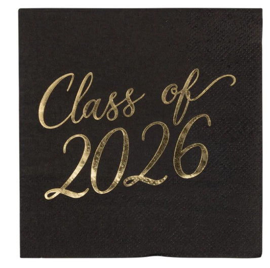 Foil Class of 2026 Cocktail Napkin
