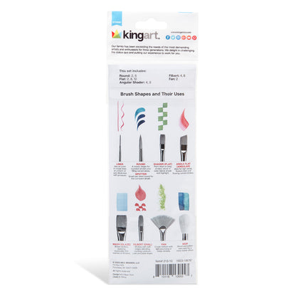 Studio Mixed Media White Bristle Brush Set - 10 pc
