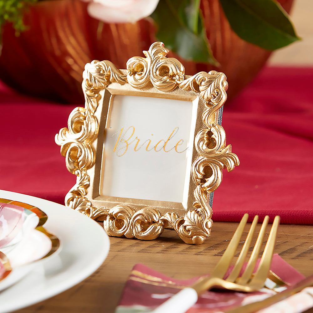 Royale Gold Baroque Place Card/Photo Holder (Set of 6)