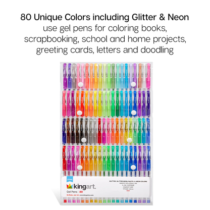 Gel Pens - Comfort Grip - 80 Colors