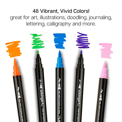 PRO Twin-Tip™ Acrylic Paint Pens - 48 Colors