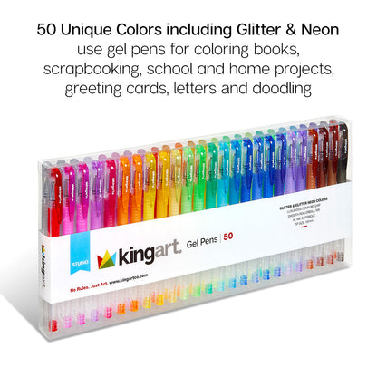 Gel Pens - Comfort Grip - 50 Colors