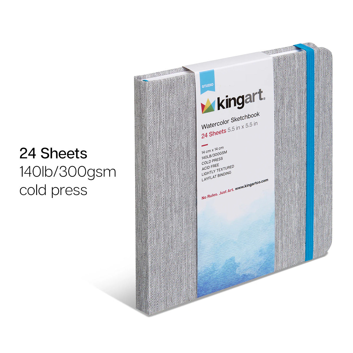 Hardcover Watercolor Sketchbook - 5.5” x 5.5” 140lb (300g) - 24 Sheets
