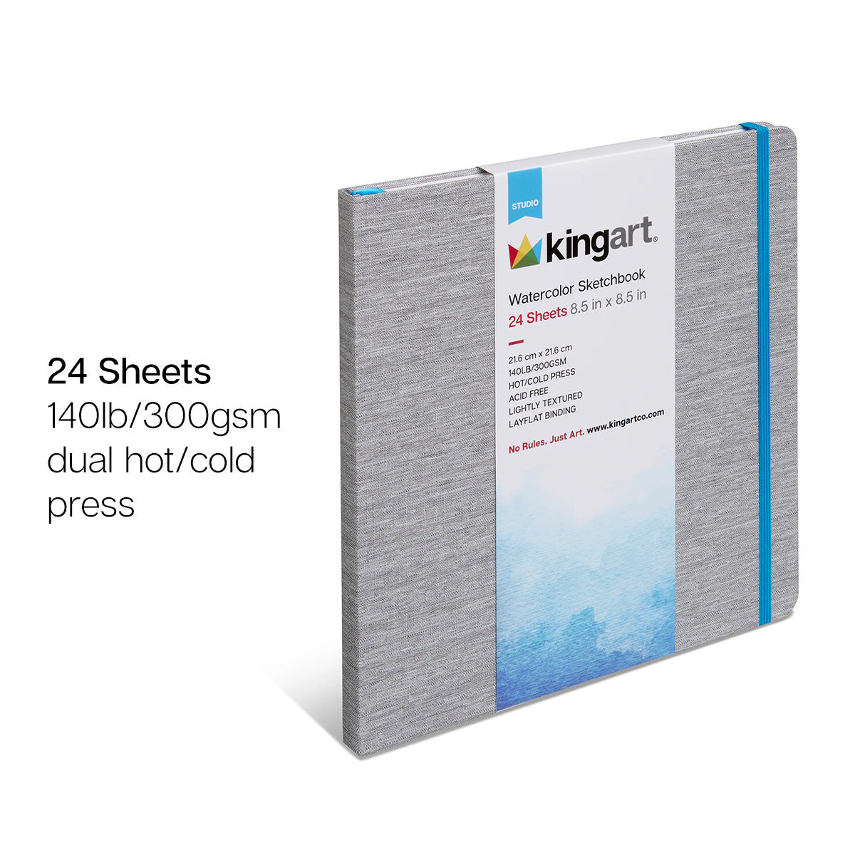 Hardcover Watercolor Sketchbook - 8.5” x 8.5” 140lb (300g) - 24 Sheets