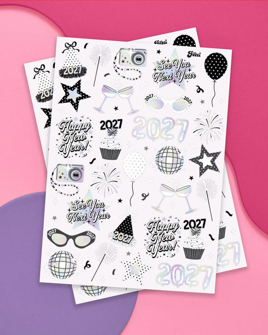 2027 NYE Disco Tats - 56 temporary tattoos