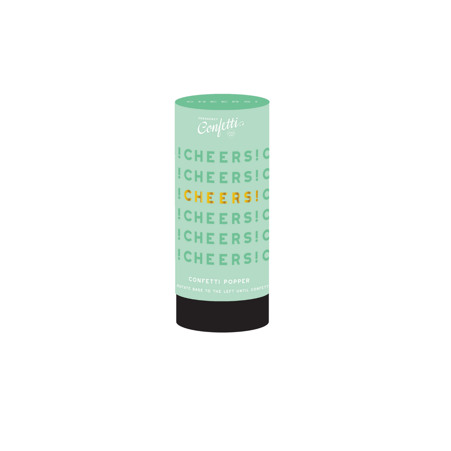 Cheers Confetti Popper- Seafoam