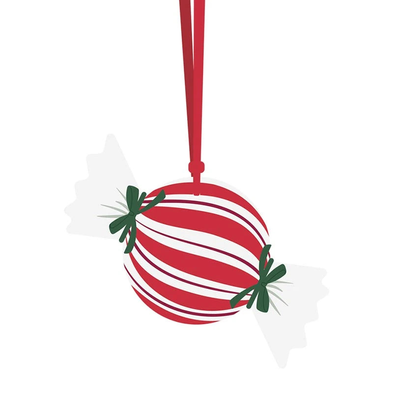Holly Day Cheer Candy Acrylic Topper