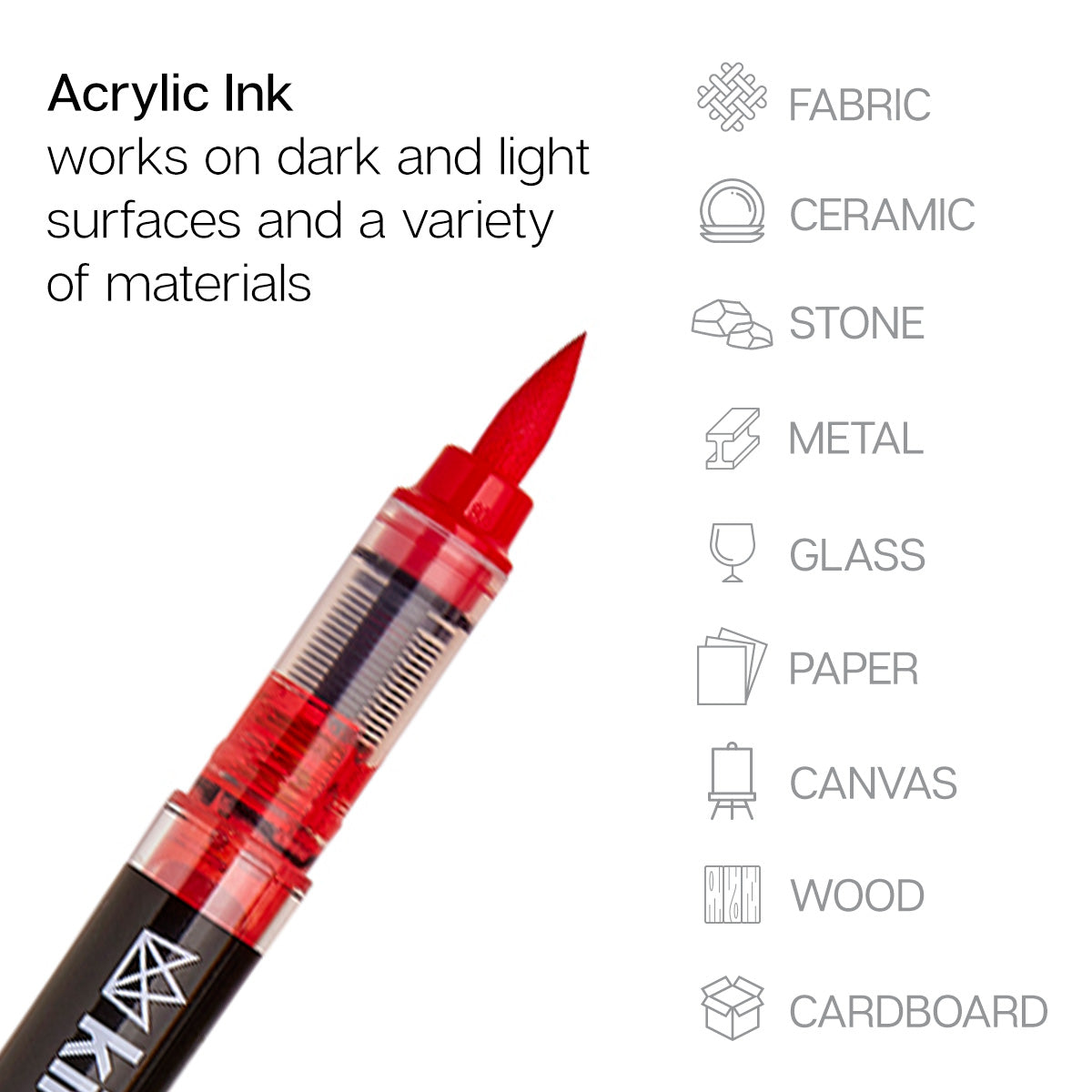 PRO Acrylic Paint Brush Pens - 12 Classic Colors