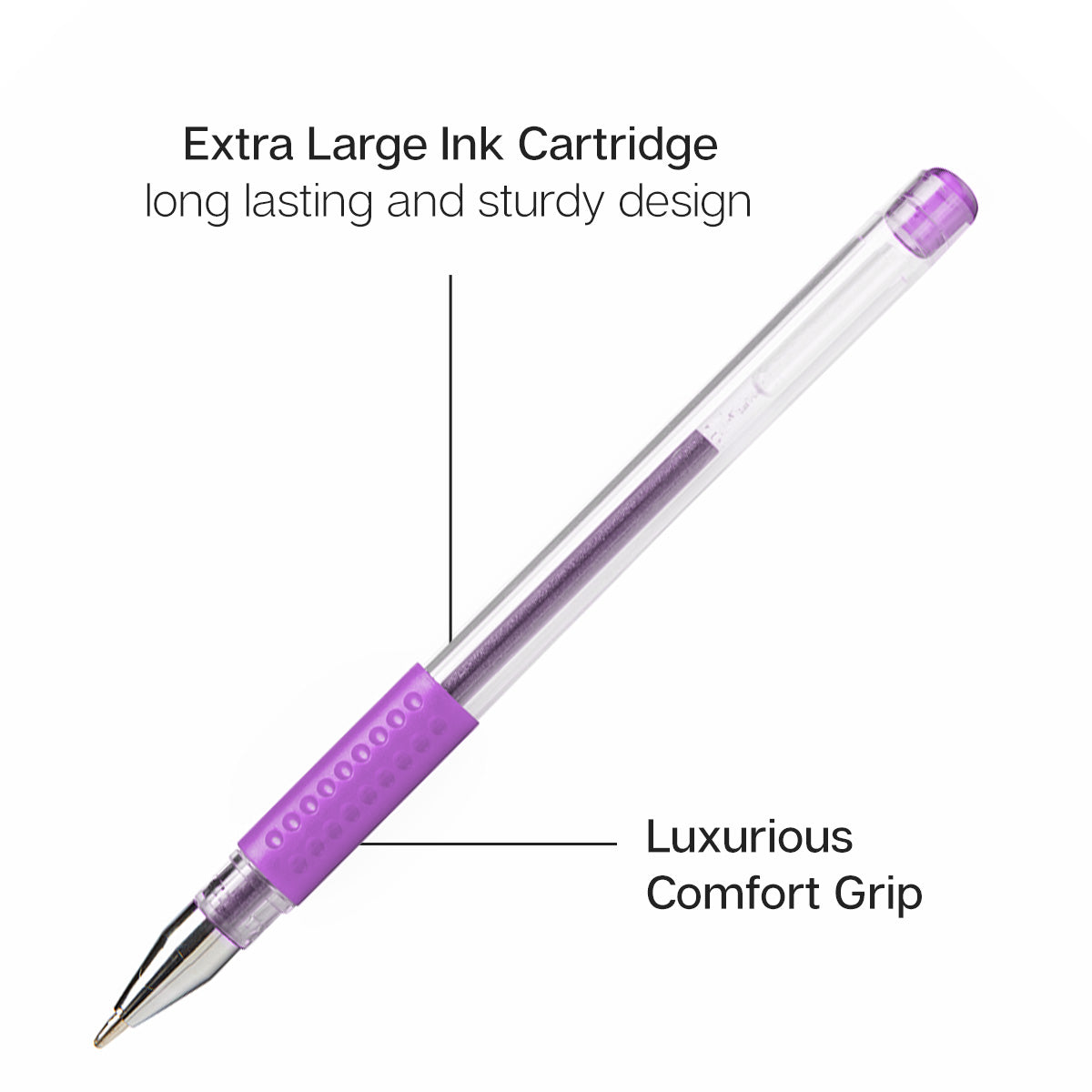 Gel Pens - Comfort Grip Pastel Tone - 24 Colors