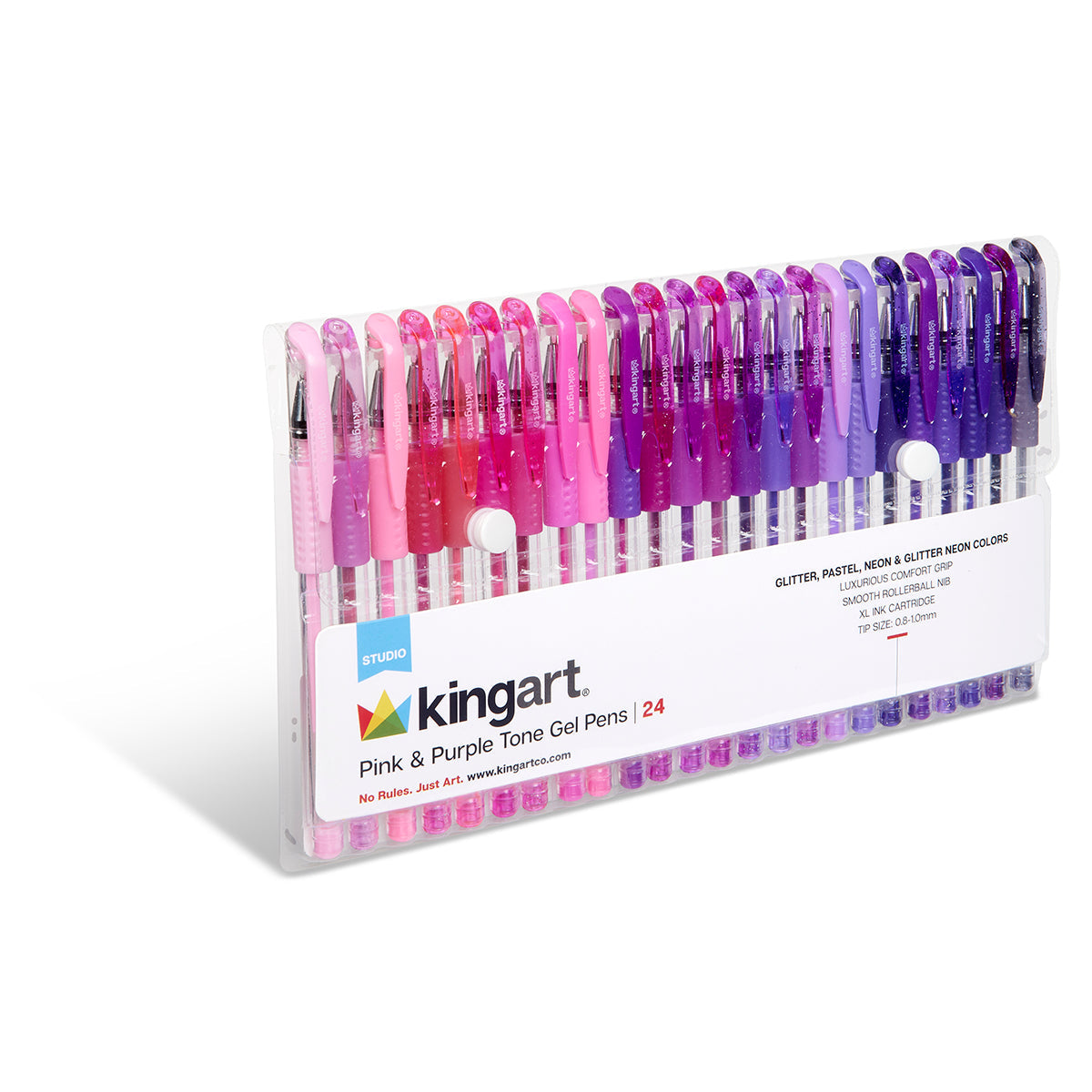 Gel Pens - Comfort Grip - Pink & Purple Tone - 24 Colors
