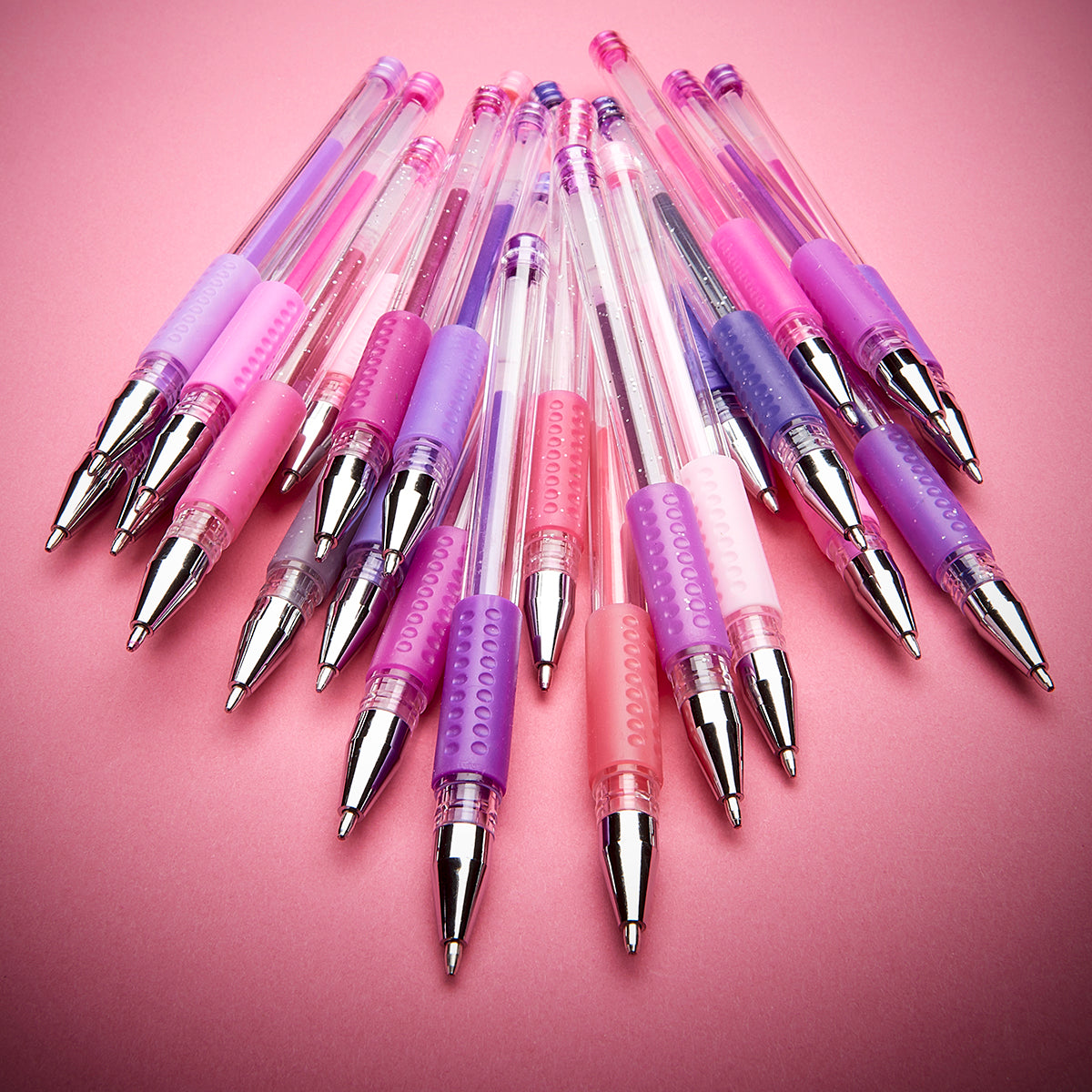 Gel Pens - Comfort Grip - Pink & Purple Tone - 24 Colors