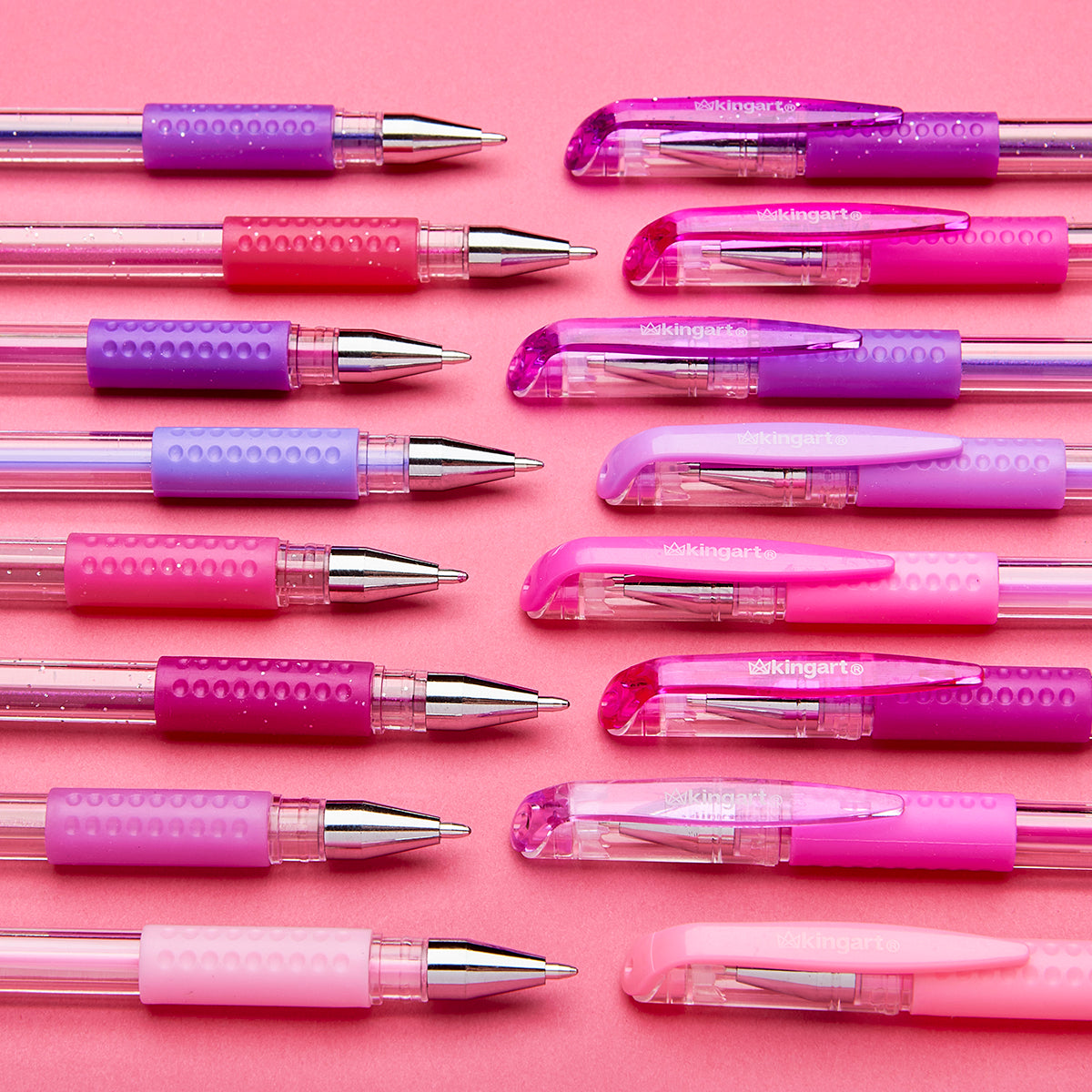 Gel Pens - Comfort Grip - Pink & Purple Tone - 24 Colors