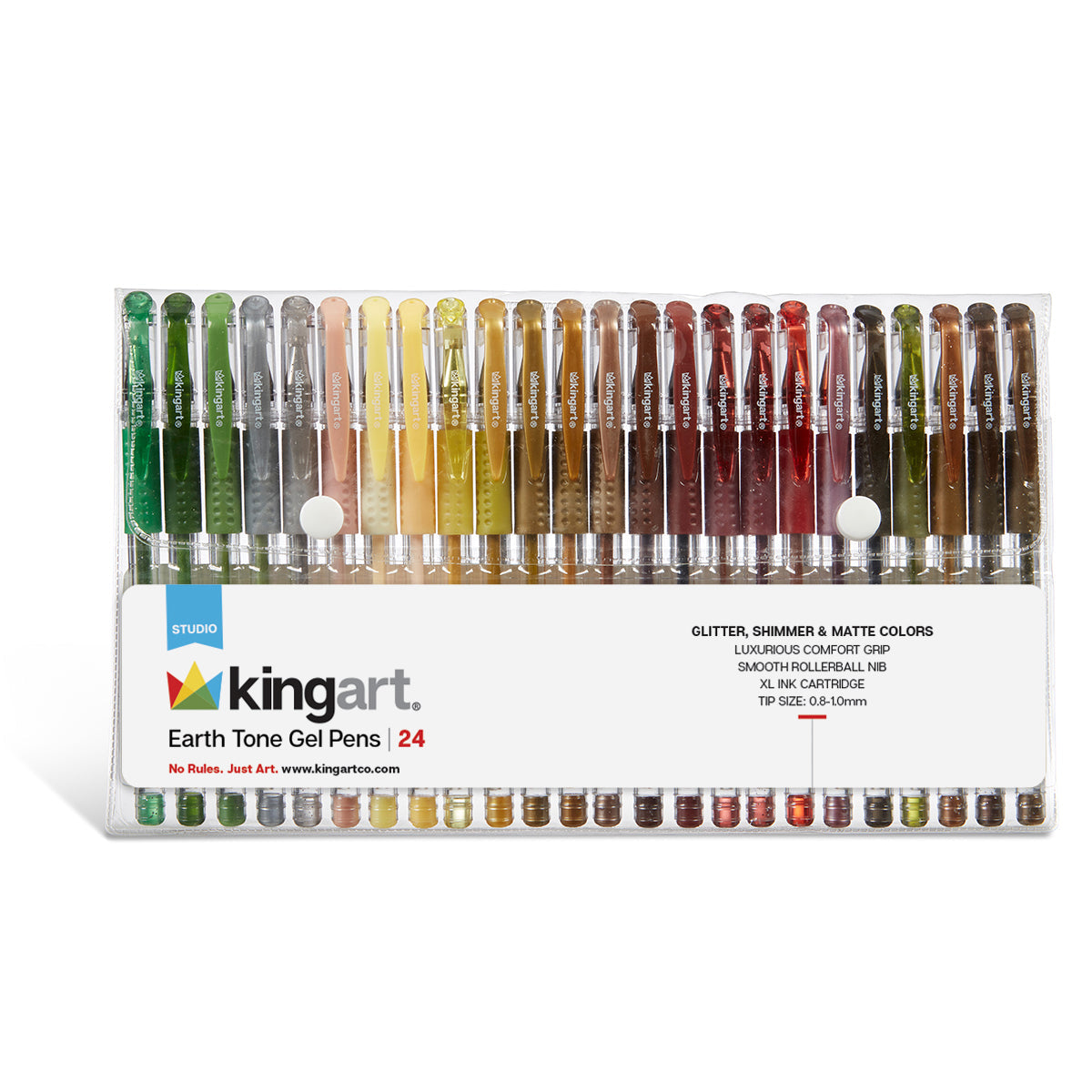 Gel Pens - Comfort Grip - Earth Tone - 24 Colors