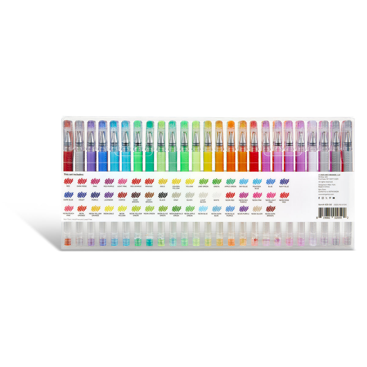 Gel Pens - Comfort Grip - 50 Colors