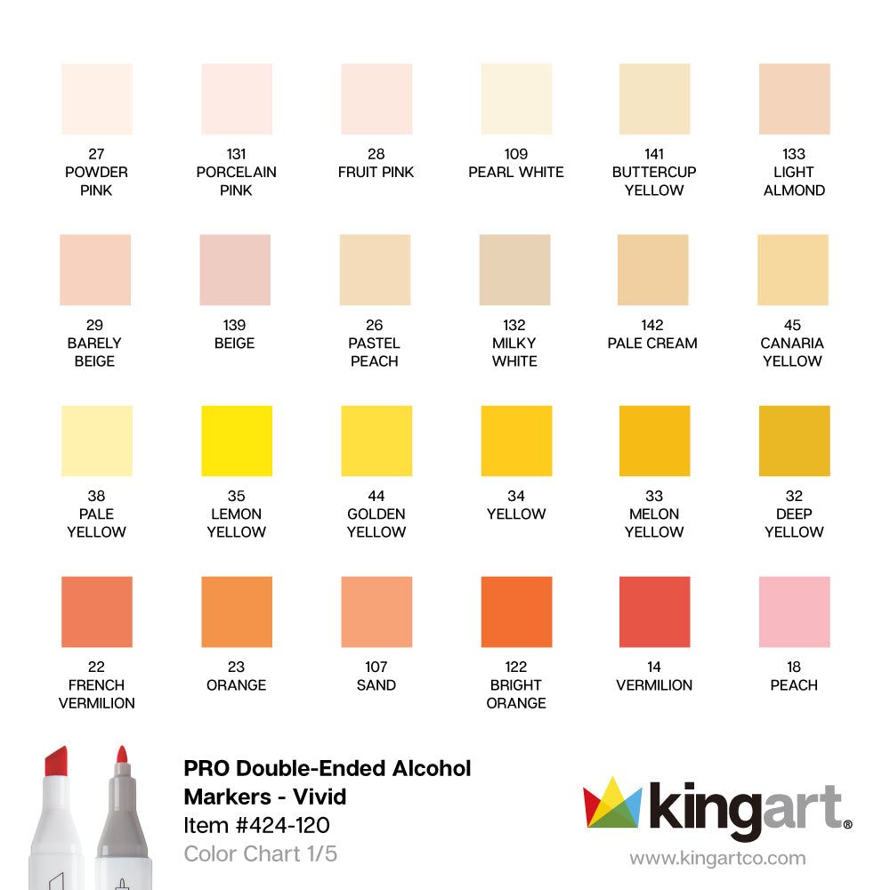 PRO Double-Ended Alcohol Markers - 120 Colors