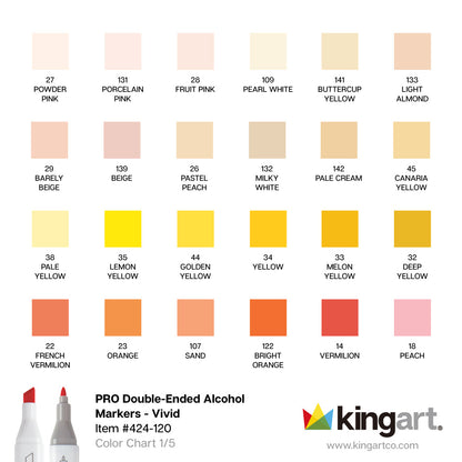 PRO Double-Ended Alcohol Markers - 120 Colors