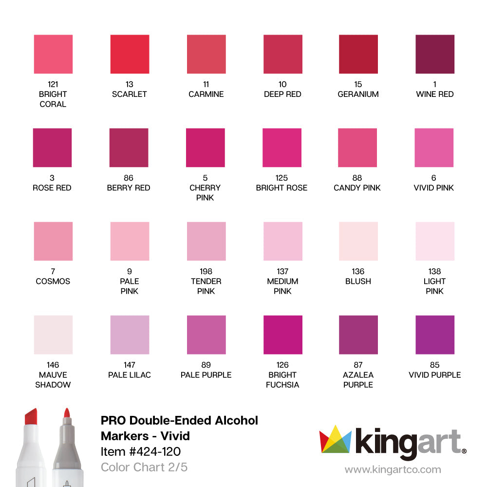 PRO Double-Ended Alcohol Markers - 120 Colors