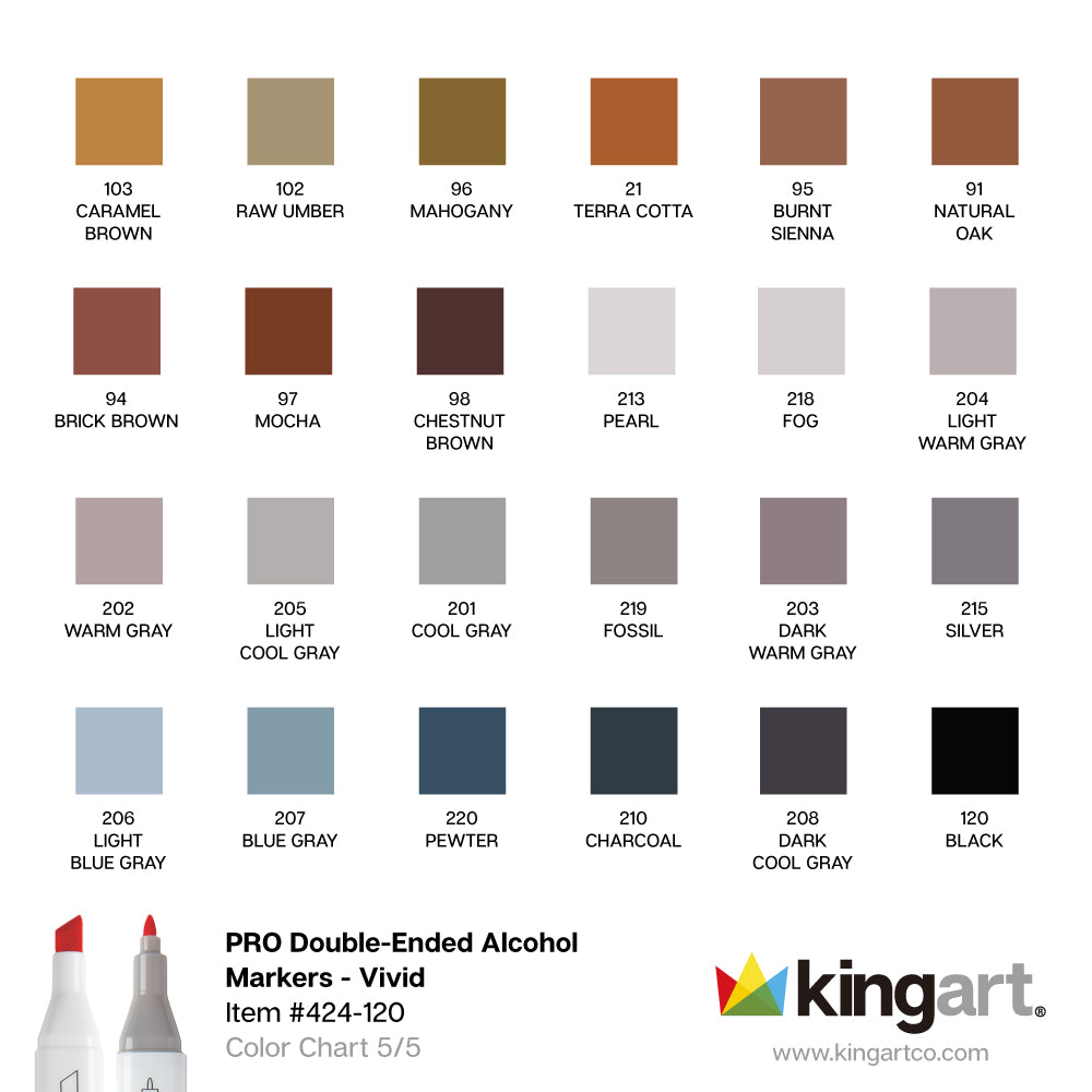 PRO Double-Ended Alcohol Markers - 120 Colors