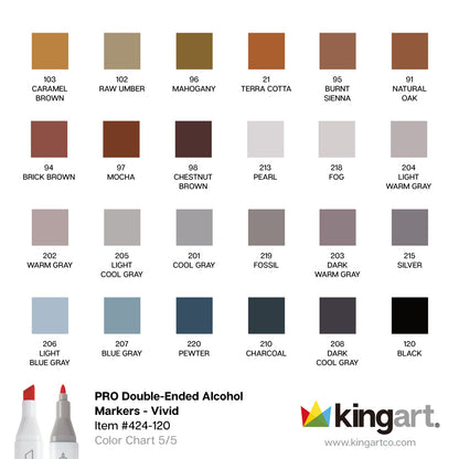 PRO Double-Ended Alcohol Markers - 120 Colors