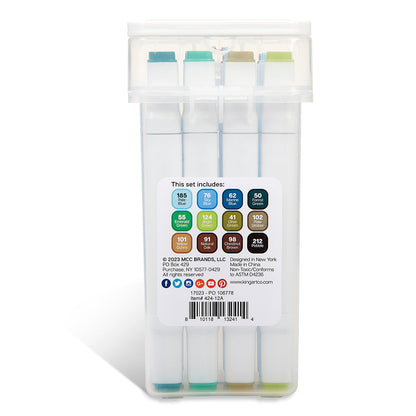 PRO Double-Ended Alcohol Markers - 12 Landscape Colors