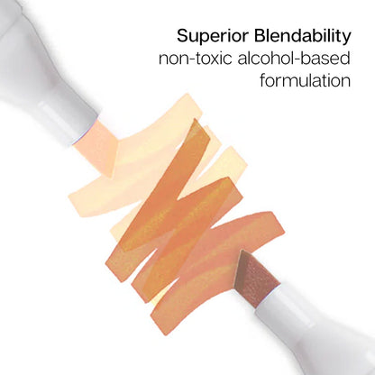 PRO Double-Ended Alcohol Markers - 12 Neutral Colors