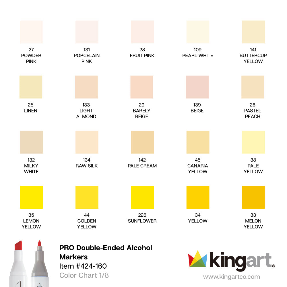 PRO Double-Ended Alcohol Markers - 160 Colors
