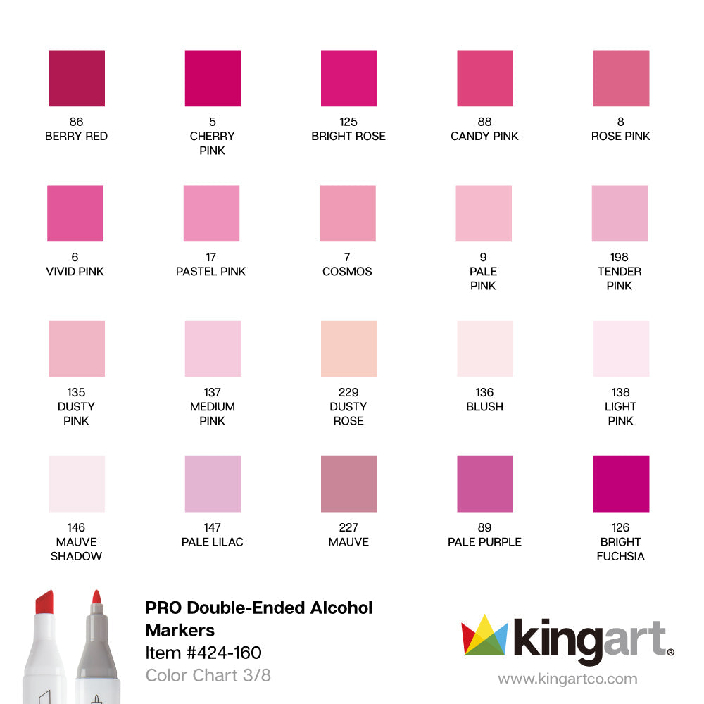 PRO Double-Ended Alcohol Markers - 160 Colors