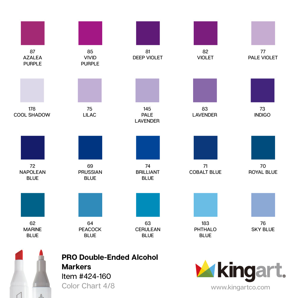 PRO Double-Ended Alcohol Markers - 160 Colors