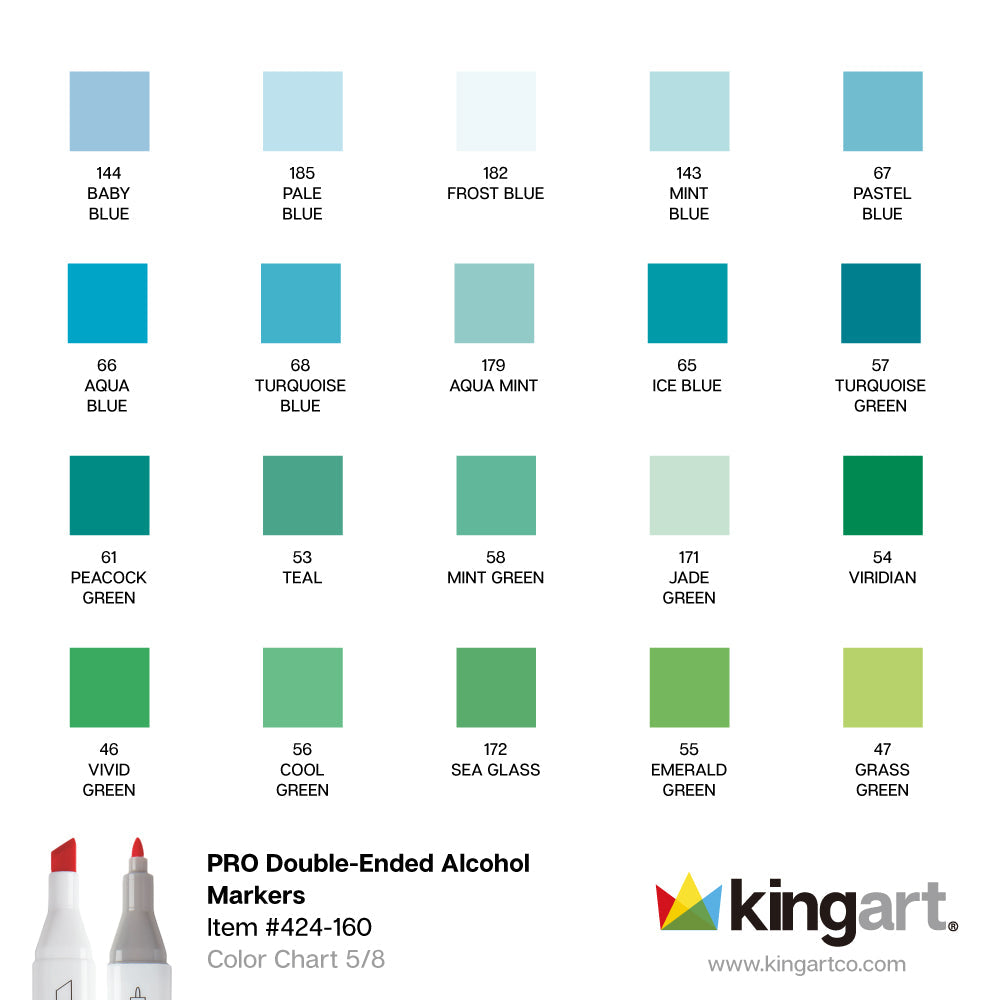 PRO Double-Ended Alcohol Markers - 160 Colors