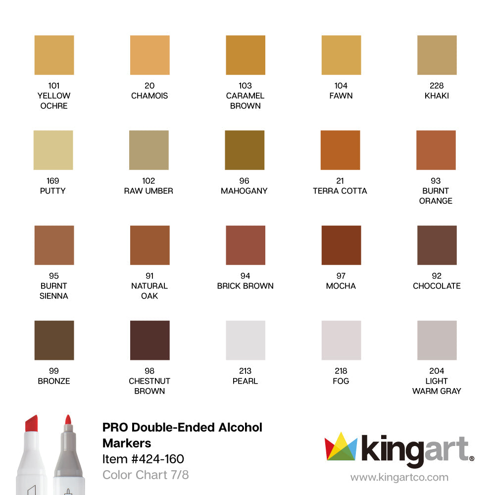 PRO Double-Ended Alcohol Markers - 160 Colors