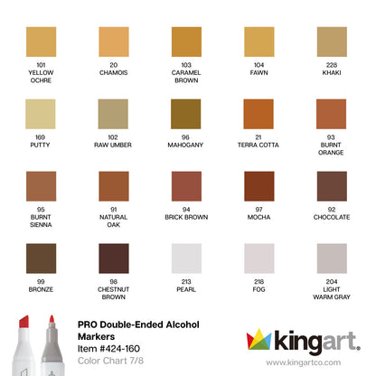 PRO Double-Ended Alcohol Markers - 160 Colors
