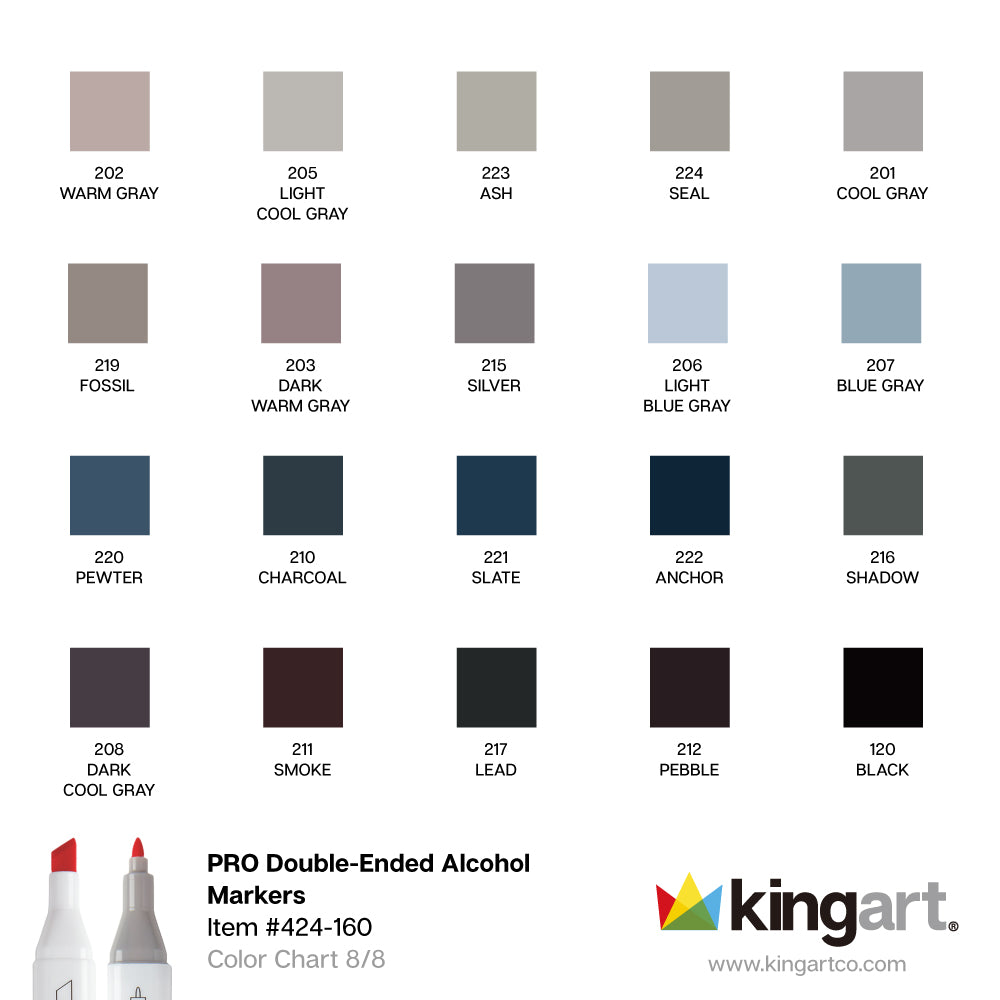 PRO Double-Ended Alcohol Markers - 160 Colors