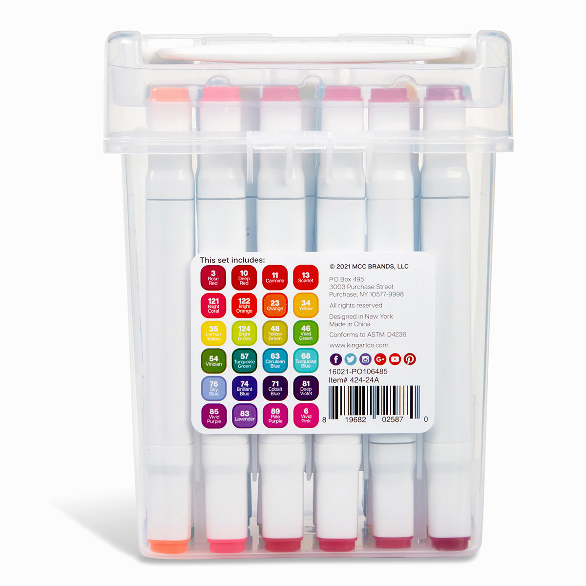 PRO Double-Ended Alcohol Markers - 24 Bright Colors