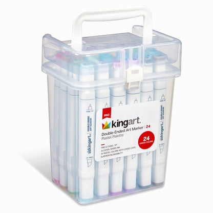 PRO Double-Ended Alcohol Markers - 24 Pastel Colors
