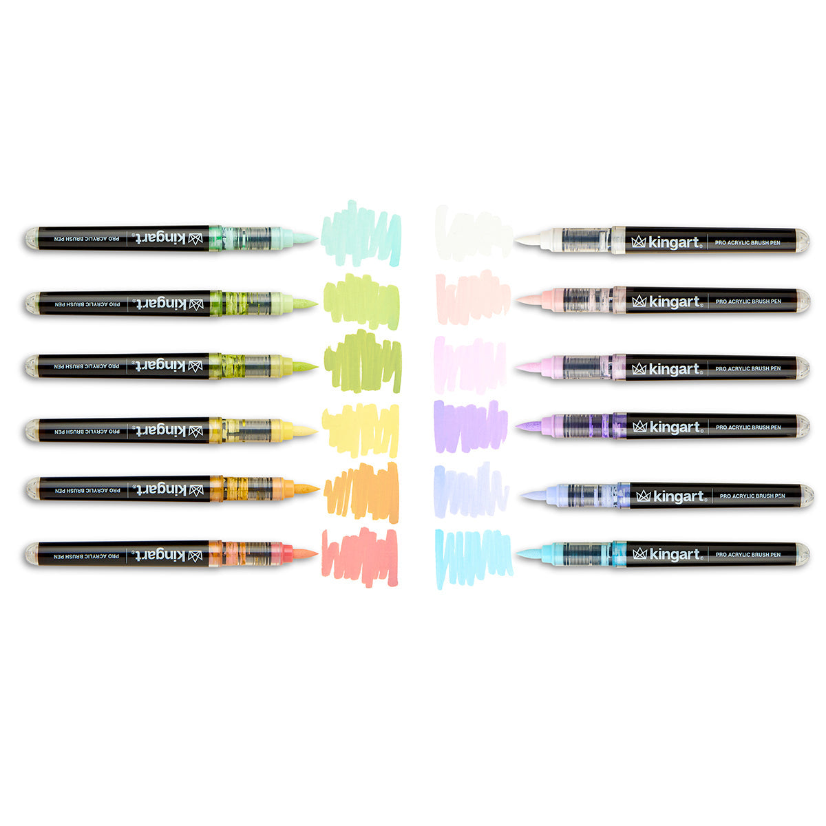 PRO Acrylic Paint Brush Pens - 12 Pastel Colors