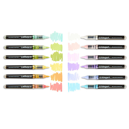 PRO Acrylic Paint Brush Pens - 12 Pastel Colors