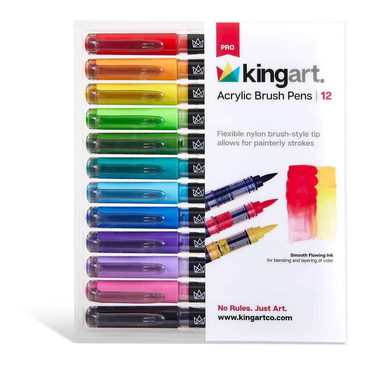 PRO Acrylic Paint Brush Pens - 12 Classic Colors