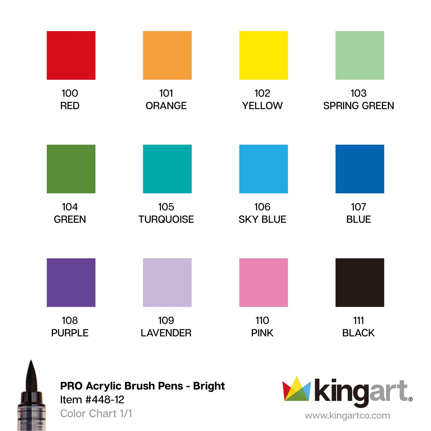 PRO Acrylic Paint Brush Pens - 12 Classic Colors