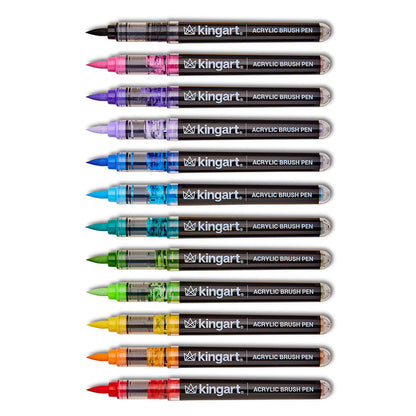 PRO Acrylic Paint Brush Pens - 12 Classic Colors
