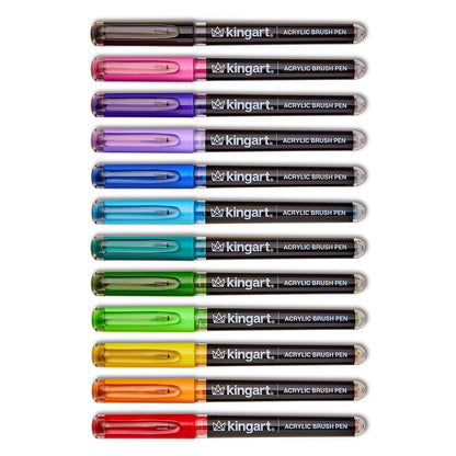 PRO Acrylic Paint Brush Pens - 12 Classic Colors